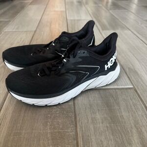 Hoka Arahi 5 Womens Running Shoes Black White Stability Sneakers 1115012 US 8B